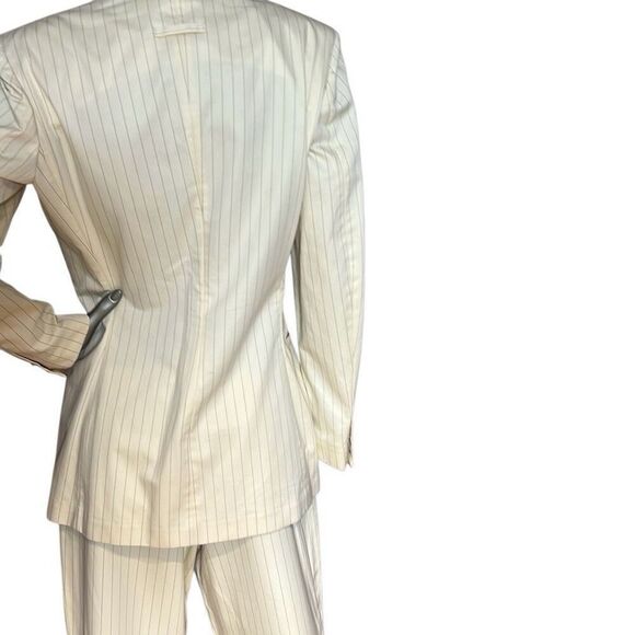 Vintage Jean Paul Gaultier Femme Ivory Pinstripe Suit Set Blazer & Pants (304) - Picture 7 of 16